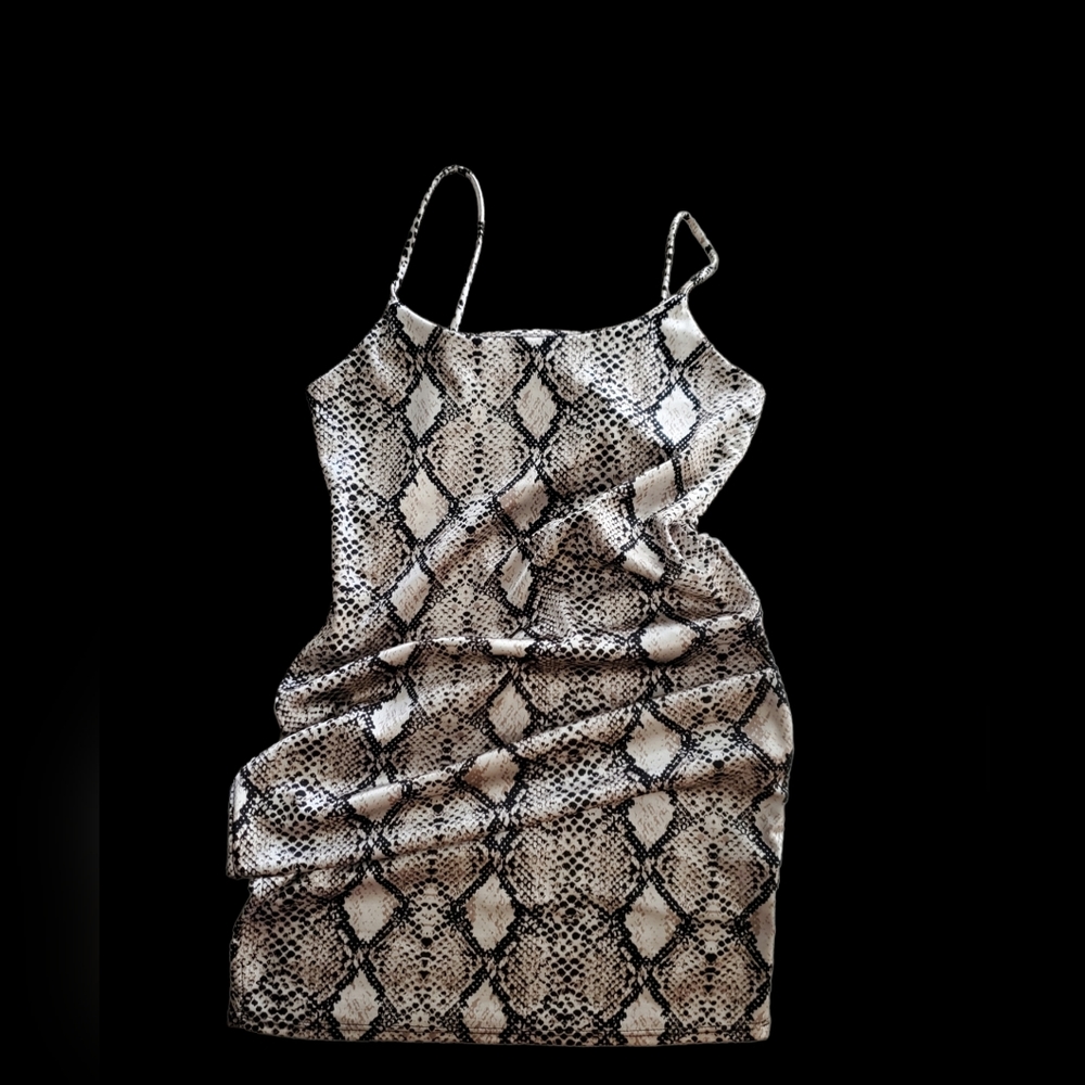 Skin tight spandex Leppard dress.